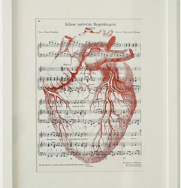 Herz mit Musiknoten